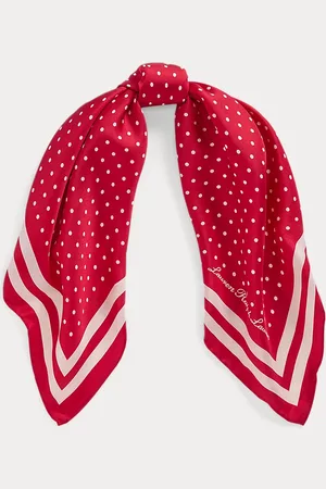 Ralph Lauren Polka-Dot Silk Twill Square Scarf
