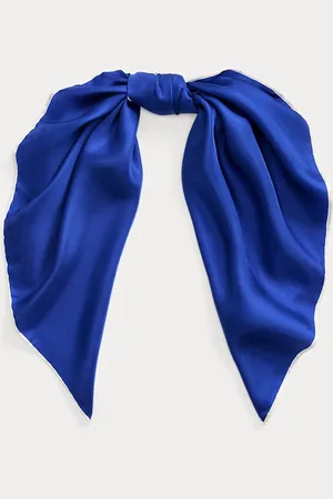 Ralph Lauren Two-Tone Logo Silk Twill Square Scarf