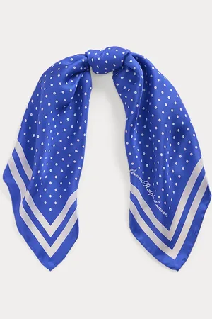 Ralph Lauren Polka-Dot Silk Twill Square Scarf