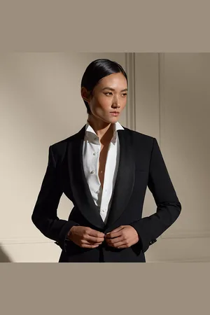 Ralph Lauren Sawyer Wool Crepe Tuxedo Jacket