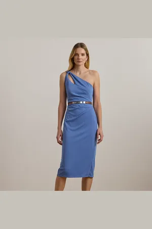 Ralph Lauren Jersey One-Shoulder Cocktail Dress