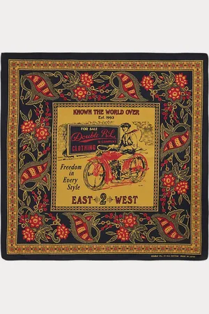 Ralph Lauren Motorcyclist-Print Cotton Bandanna