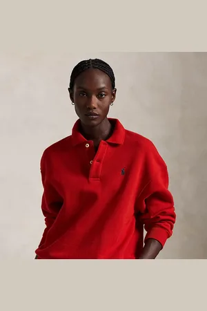 Ralph Lauren Polo-Collar Fleece Pullover