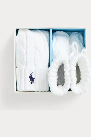 Ralph Lauren Cotton Beanie & Bootie Set