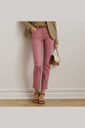 Ralph Lauren Coated High-Rise Straight Ankle Jean