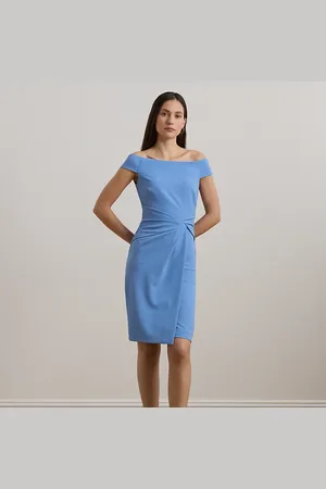 Ralph Lauren Crepe Off-the-Shoulder Cocktail Dress