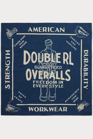 Ralph Lauren Indigo Cotton Graphic Bandanna
