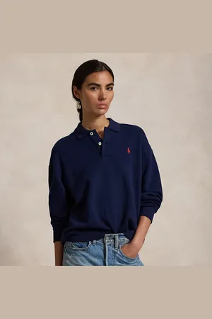 Ralph Lauren Polo-Collar Fleece Pullover