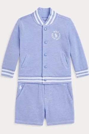 Ralph Lauren Cotton Tee, Baseball Jacket & Short Set