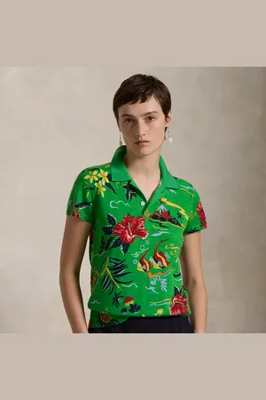 Ralph Lauren Floral Knit Wool Polo Shirt