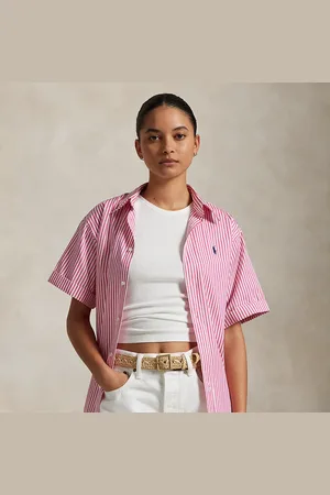 Ralph Lauren Oversize Fit Striped Short-Sleeve Shirt