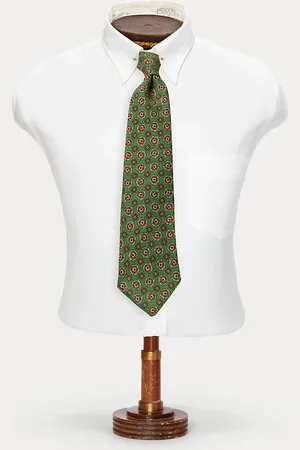 Ralph Lauren Handmade Print Wool Challis Tie