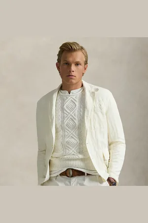 Ralph Lauren Tailored Slub Cotton-Linen Suit Jacket