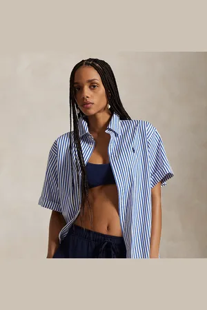 Ralph Lauren Oversize Fit Striped Short-Sleeve Shirt