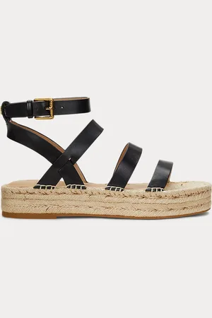 Ralph Lauren Polly Leather Gladiator Espadrille