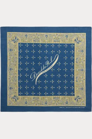 Ralph Lauren Logo Indigo Cotton Bandana
