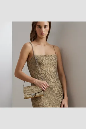 Ralph Lauren Metallic Embossed Medium Adair Crossbody