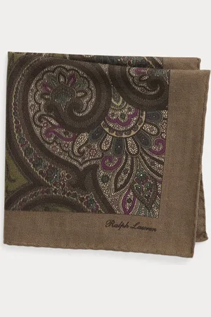 Ralph Lauren Paisley Cashmere-Silk Pocket Square