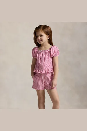 Ralph Lauren Striped Ruffled Cotton Short