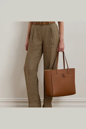Ralph Lauren Pebbled Leather Large Cameryn Tote Bag