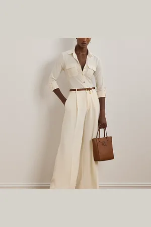 Ralph Lauren Pebbled Leather Small Cameryn Tote Bag