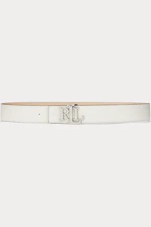 Ralph Lauren Logo Reversible Leather Wide Belt