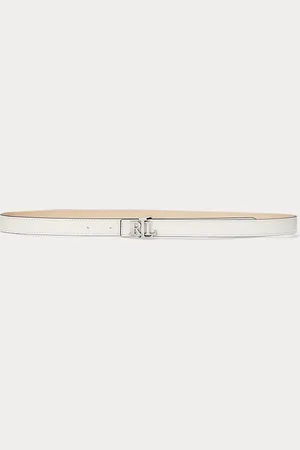 Ralph Lauren Logo Reversible Leather Skinny Belt