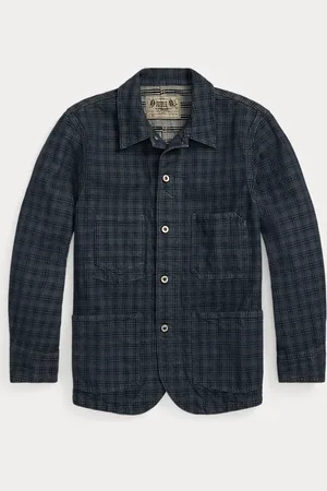 Ralph Lauren Plaid Jacquard Denim Jacket