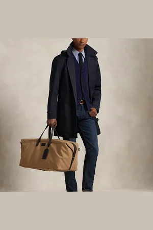 Ralph Lauren Leather-Trim Canvas Duffel