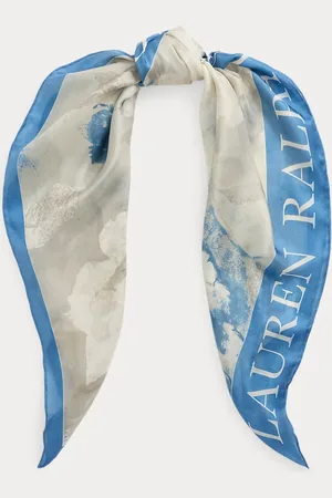Ralph Lauren Floral Silk Mesh Square Scarf