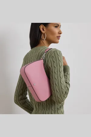 Ralph Lauren Crosshatch Leather Medium Danni Bag