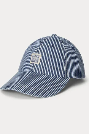 Ralph Lauren Indigo Striped Denim Cap