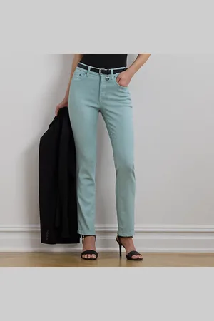 Ralph Lauren Coated High-Rise Straight Ankle Jean