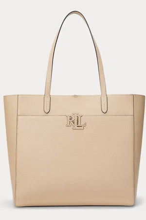Ralph Lauren Pebbled Leather Large Cameryn Tote Bag
