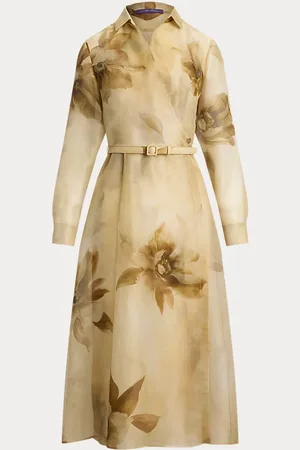 Ralph Lauren Aniyah Floral Silk Gauze Day Dress