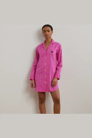 Ralph Lauren Striped Cotton-Blend Sateen Sleep Shirt