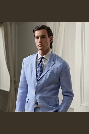 Ralph Lauren Hand-Tailored Houndstooth Linen Jacket