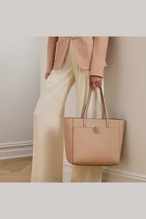 Ralph Lauren Pebbled Leather Large Cameryn Tote Bag