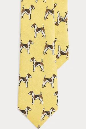 Ralph Lauren Dog-Print Linen Tie