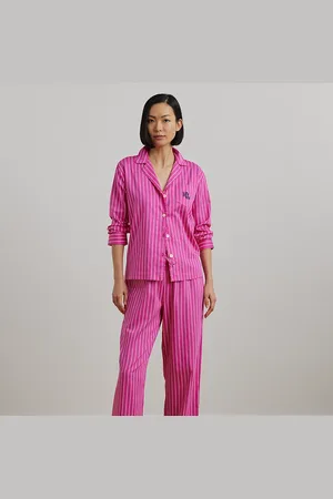 Ralph Lauren Striped Cotton-Blend Sateen Sleep Set