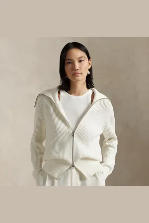 Ralph Lauren Rib-Knit Cotton Full-Zip Jumper