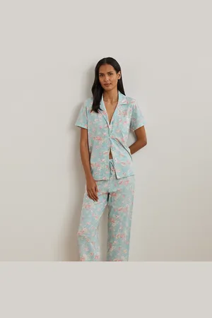 Ralph Lauren Floral Textured Knit Cropped Sleep Set