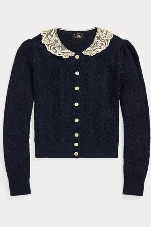 Ralph Lauren Cable-Knit Pointelle Cardigan