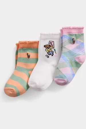 Ralph Lauren Polo Bear Crew Sock 3-Pack