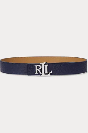 Ralph Lauren Reversible Pebbled Leather Wide Belt