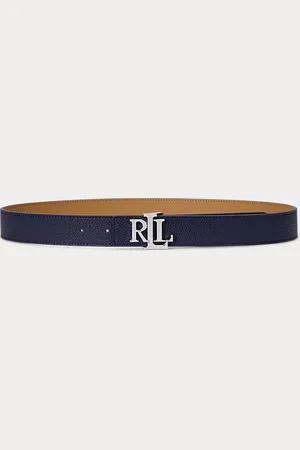 Ralph Lauren Logo Reversible Pebbled Leather Belt