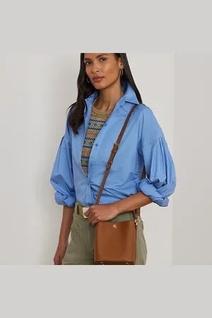 Ralph Lauren Crosshatch Small Reese Bucket Bag