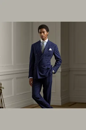 Ralph Lauren Kent Hand-Tailored Pinstripe Twill Suit