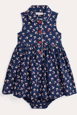 Ralph Lauren Anchor-Print Cotton Shirtdress & Bloomer