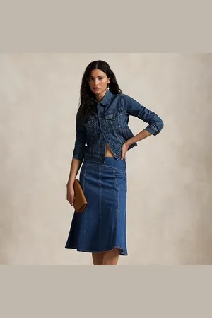 Ralph Lauren Panelled Denim A-Line Skirt